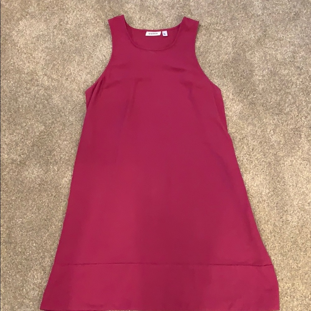 Racer back, magenta dress